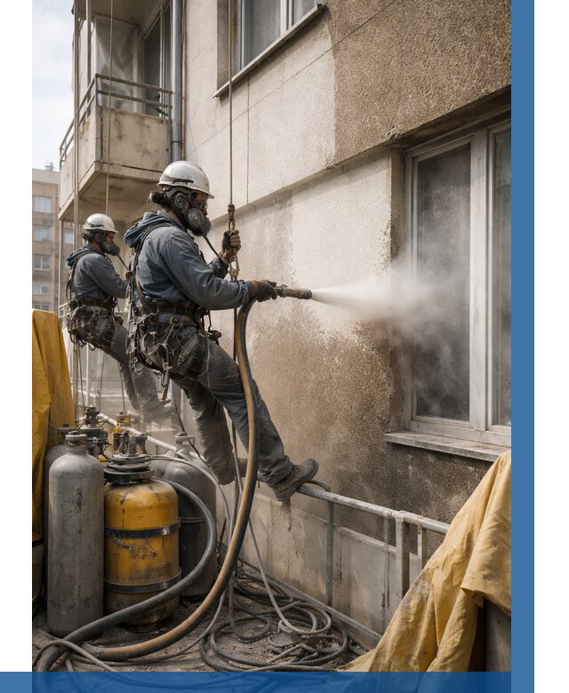 Пескоструйная очистка фасада в Архангельске от 668 р. | ВЫСОТНИК-Рхн