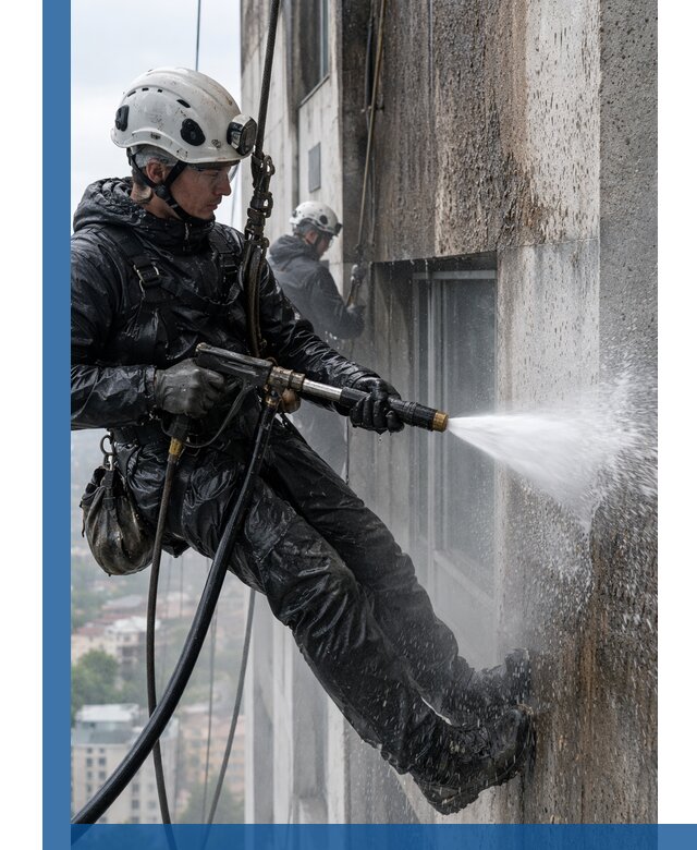 Гидроструйная очистка фасадов и конструкций в Архангельске