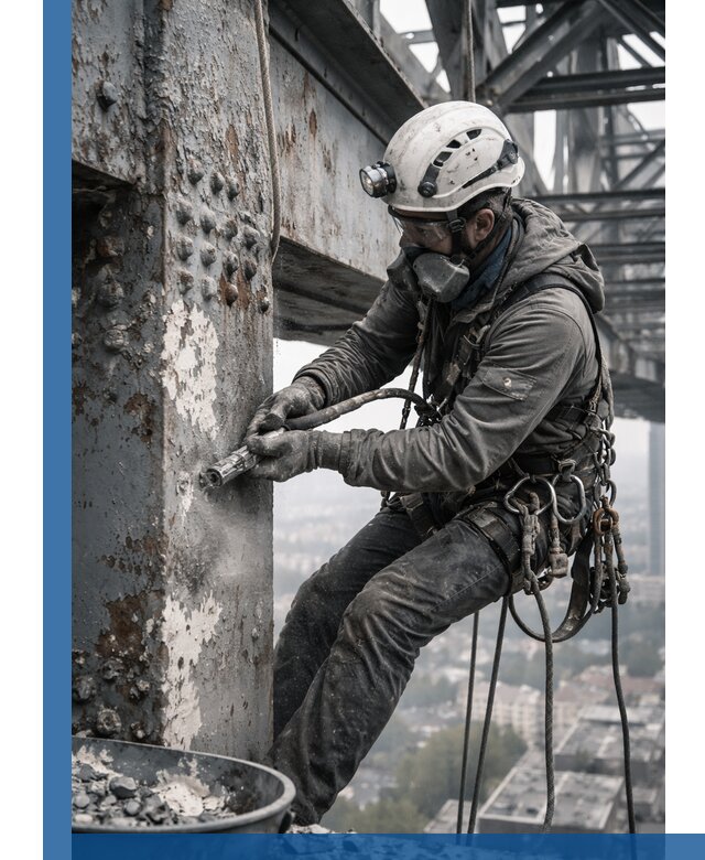 Удаление старой краски с металлических конструкций в Архангельске