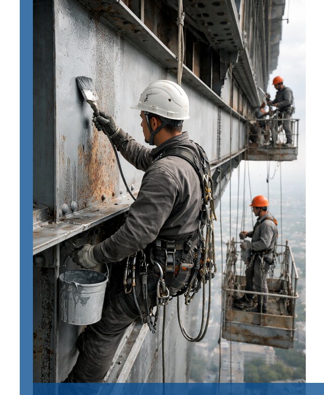 Покраска металлоконструкций на высоте в Архангельске профессионально