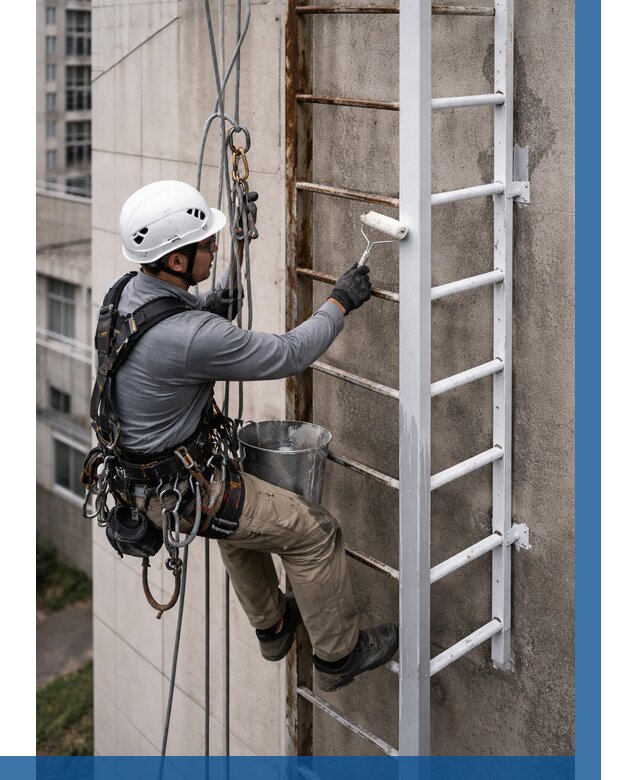 Покраска пожарных лестниц в Архангельске от 4626 р. | ВЫСОТНИК-Рхн