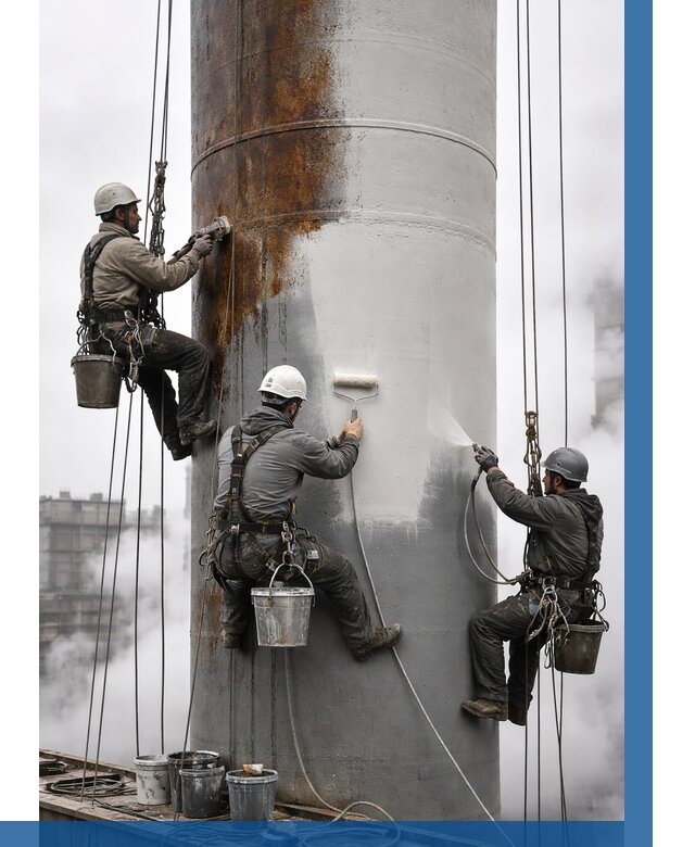 Покраска дымовых труб в Архангельске от 8739 р. | ВЫСОТНИК-Рхн