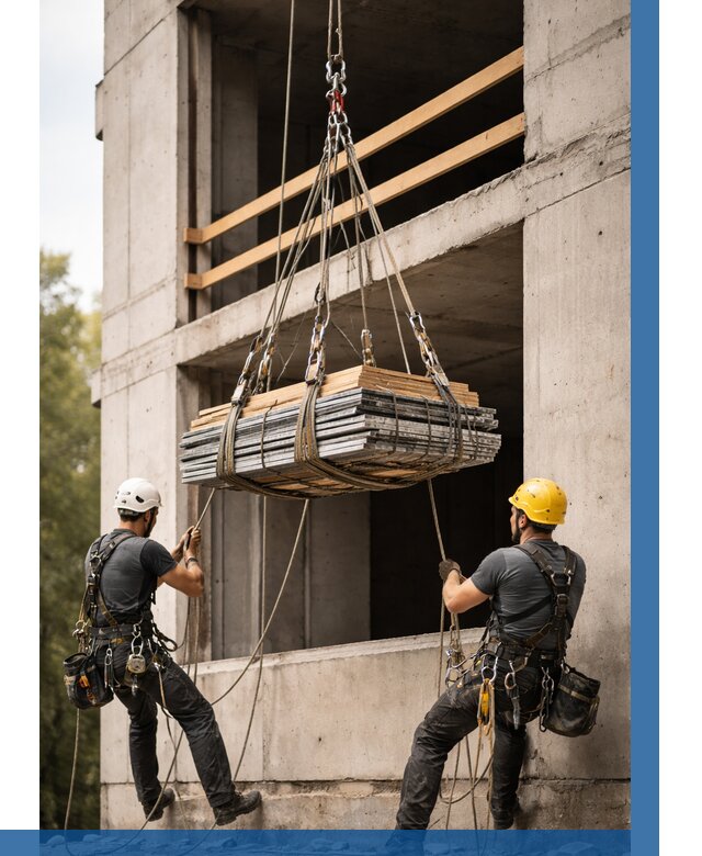 Подъем материала на этаж веревками в Архангельске от 1542 р. | ВЫСОТНИК-Рхн