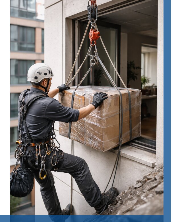 Подъем груза через окно в Архангельске от 4626 р. | ВЫСОТНИК-Рхн