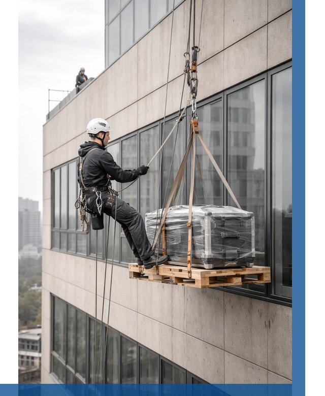 Спуск груза по фасаду в Архангельске от 3598 р. | ВЫСОТНИК-Рхн