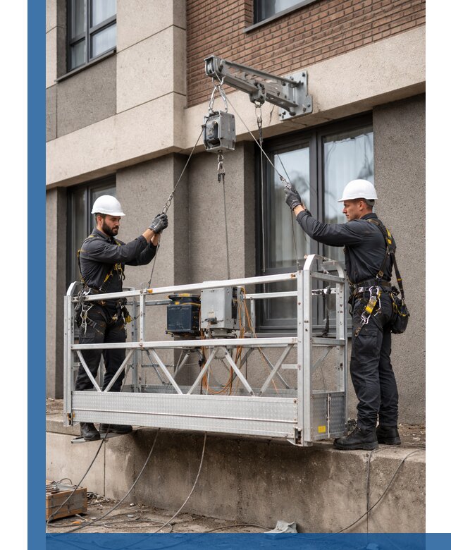 Монтаж и подъем фасадной люльки в Архангельске с гарантией безопасности