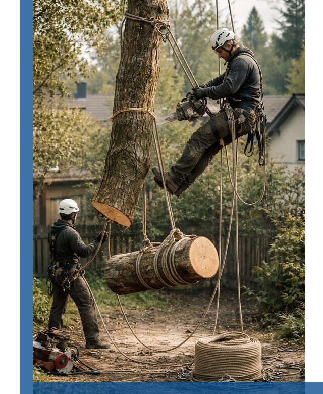 Валка деревьев частями в Архангельске, безопасно и аккуратно