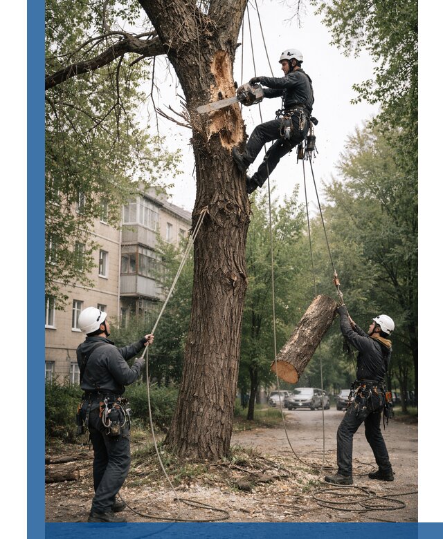 Срочное удаление аварийных деревьев в Архангельске с гарантией безопасности