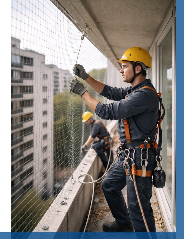 Монтаж сетки от птиц в Архангельске от 4626 р. | ВЫСОТНИК-Рхн