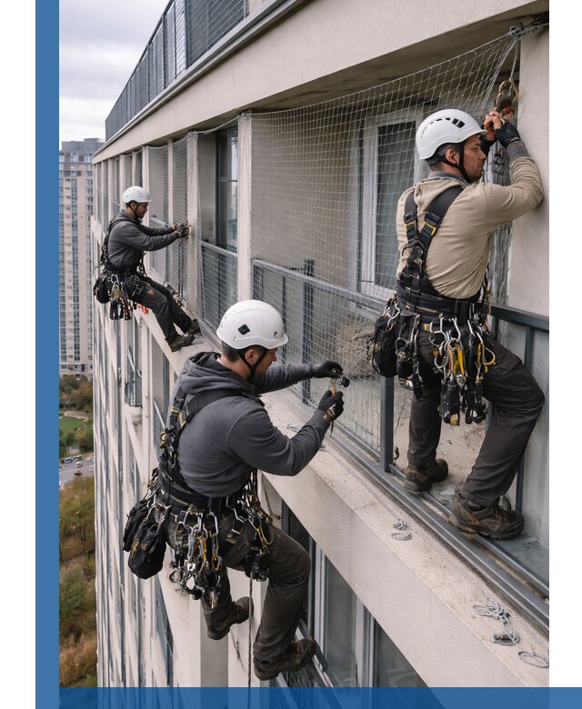 Профессиональный монтаж защитной сетки от птиц в Архангельске